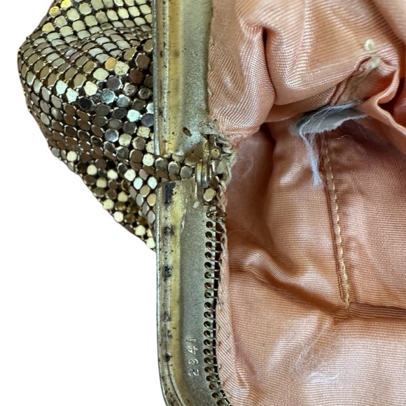 VTG Whiting & Davis Mesh Gold Purse Kiss Lock Mini Evening USA - Picture 7 of 12